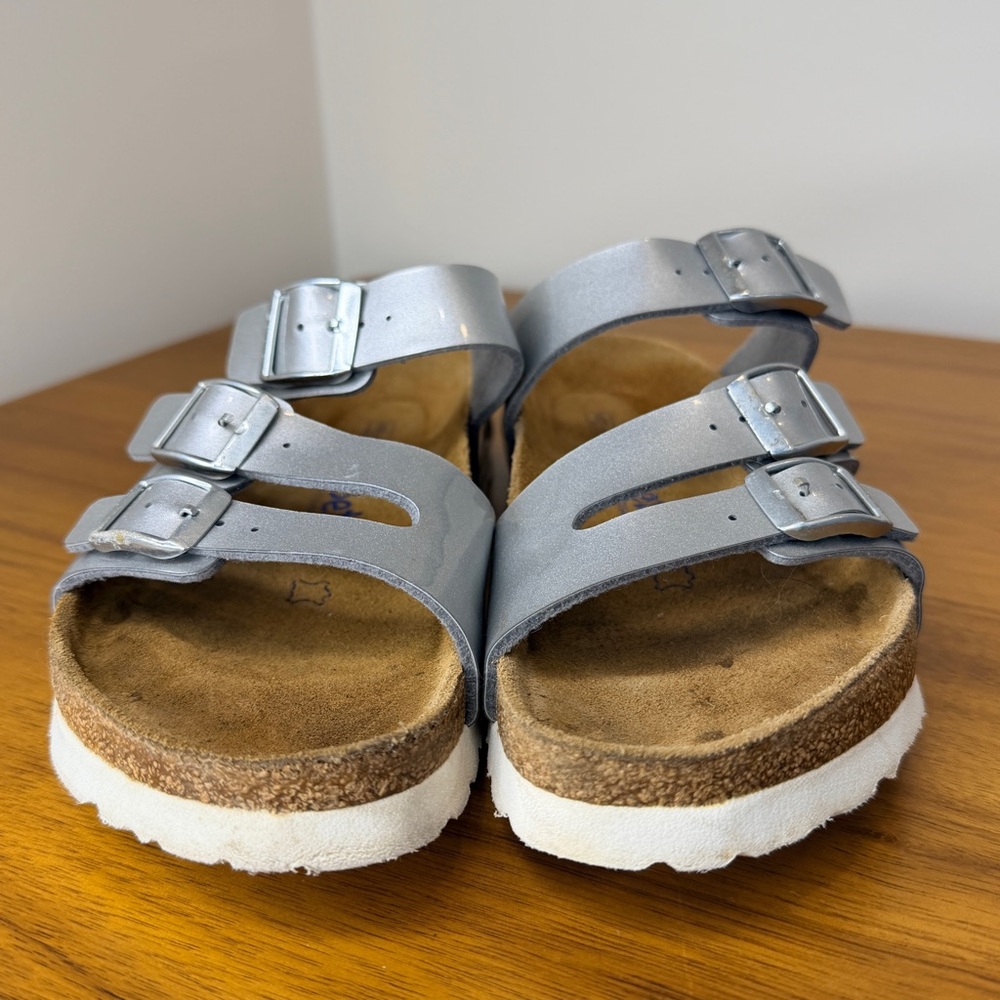 Betula Birkenstock Leo Silver Buckle Sandals Size EU 36 Womens Size 5.5 Boho - Picture 3 of 10